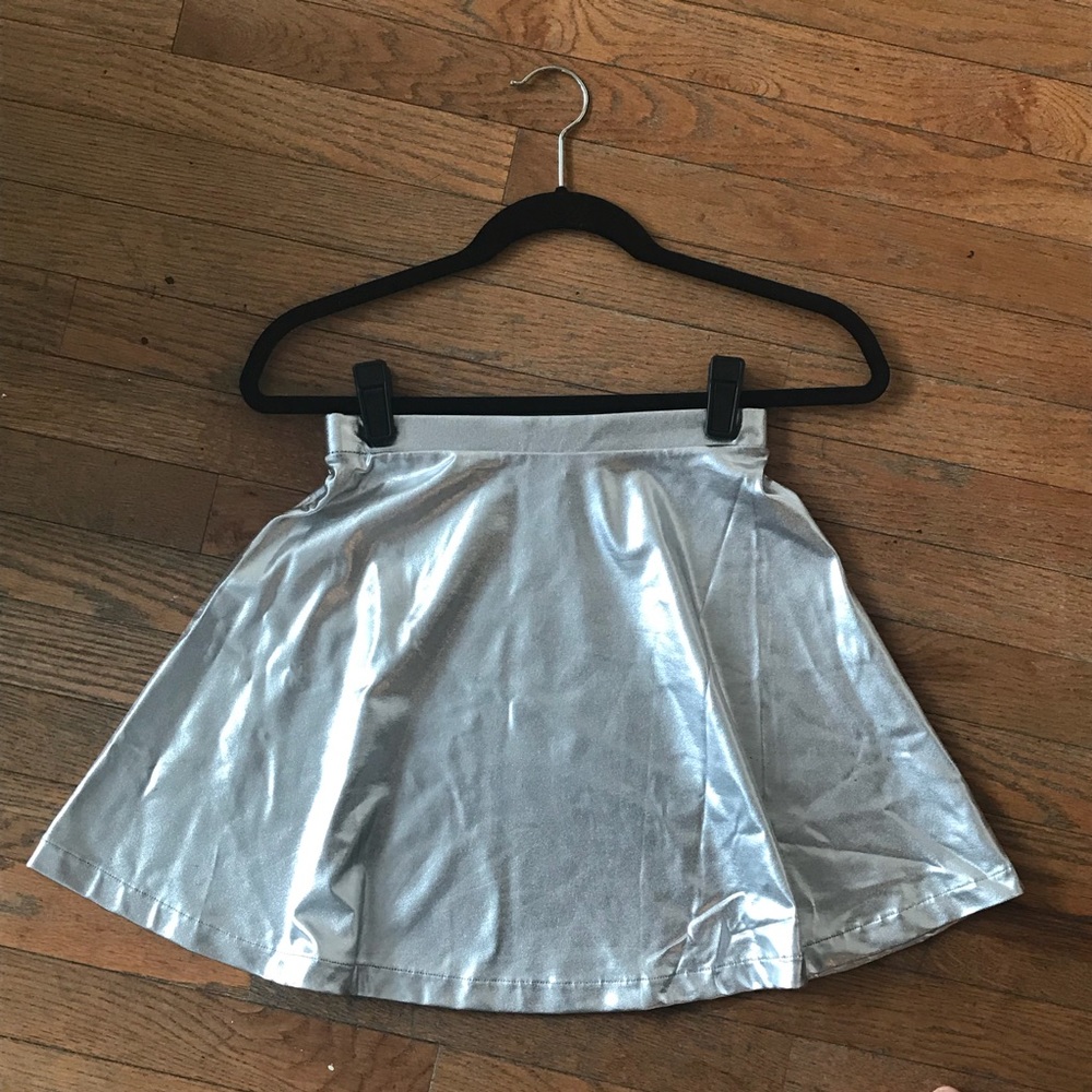 Silver skater skirt
